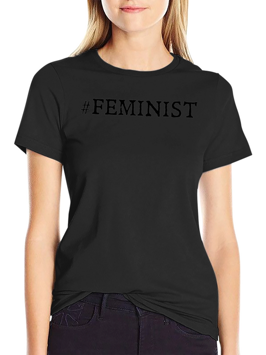 #Feminist Black Unisex T-Shirt - Modern Style