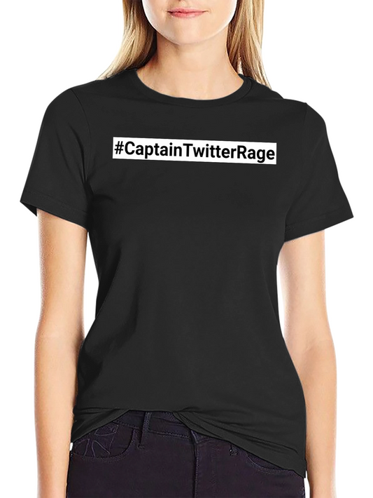 #CaptainTwitterRage T-Shirt - Black Crew Neck Tee