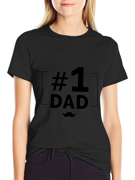#1 Dad Black T-Shirt - Fathers Day Gift