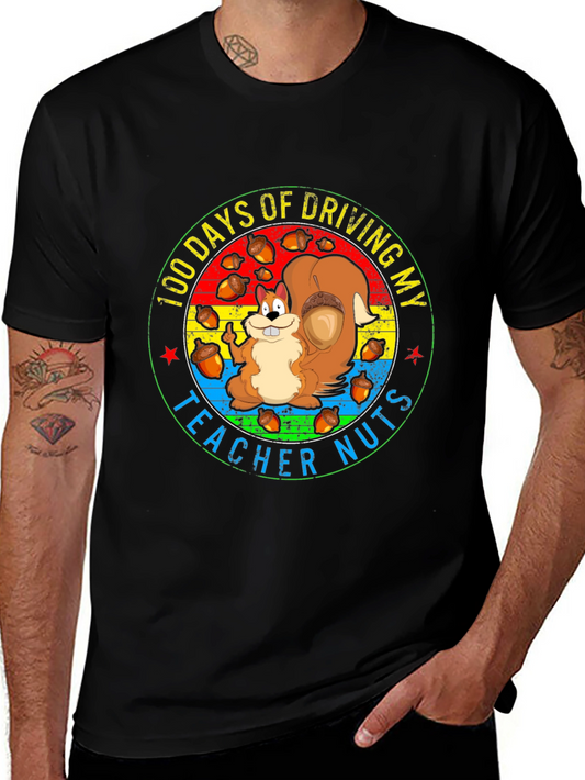 100 Days of School Teacher Squirrel T-Shirt