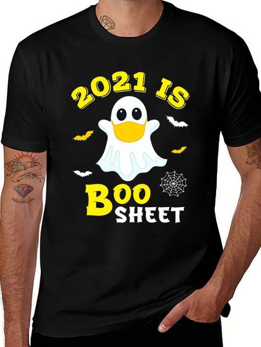 2021 Is Boo Sheet Funny Halloween Ghost T-Shirt